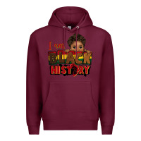 Burgundy i am black history black boy peekaboo juneteenth Premium Hoodie - CowGirlArtShop