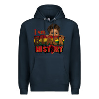 Navy i am black history black boy peekaboo juneteenth Premium Hoodie - CowGirlArtShop