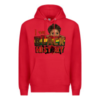 Red i am black history black boy peekaboo juneteenth Premium Hoodie - CowGirlArtShop