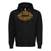 Black leopard lips Zipper Hoodie - Bettercallsaul