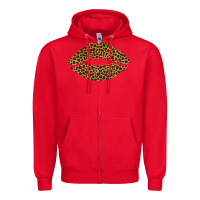 Red leopard lips Zipper Hoodie - Bettercallsaul