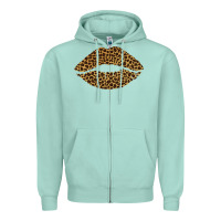 Seafoam leopard lips Zipper Hoodie - Bettercallsaul