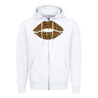 White leopard lips Zipper Hoodie - Bettercallsaul