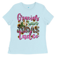 Baby Blue gracias san judas tadeo Ladies Tee - JahusDesignShop