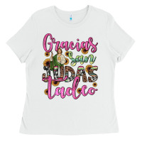 White gracias san judas tadeo Ladies Tee - JahusDesignShop