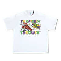 White i'm catchin' if you're throwin' Urban Heavy Tee - MaliasSmallBusiness