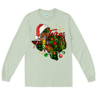 Matcha Christmas Texas map Long Sleeve Tee - NancyCooperArtShop