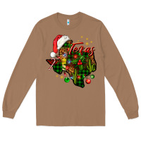 Toasted Coconut Christmas Texas map Long Sleeve Tee - NancyCooperArtShop