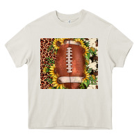 Cream football leopard cowhide sunflower Heavy Core Tee - JahusDesignShop