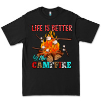 Black life is better by the campfire with marshmallows Premium Tee - AdoDesignShop