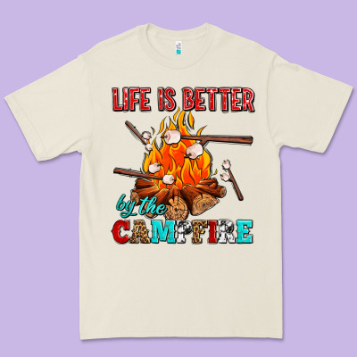 Life Is Better By The Campfire With Marshmallows Premium Tee Designed By Adodesignshop