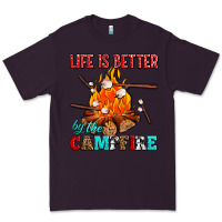 Plum life is better by the campfire with marshmallows Premium Tee - AdoDesignShop