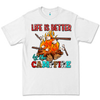 White life is better by the campfire with marshmallows Premium Tee - AdoDesignShop
