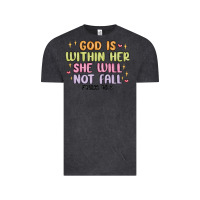 Vintage Black god is within her she will not fall Vintage Tee - MaliasSmallBusiness