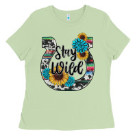 Matcha western stay wild horsesho Ladies Tee - RanaPortraitStore