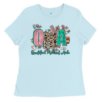Baby Blue qma qualified medical aide Ladies Tee - AdoDesignShop