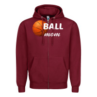 Burgundy Ball Mom Zipper Hoodie - Bettercallsaul