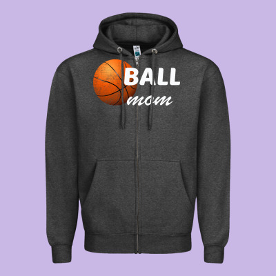 Ball Mom Zipper Hoodie Designed By Bettercallsaul