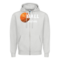 Dove Grey Ball Mom Zipper Hoodie - Bettercallsaul