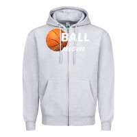 Heather Grey Ball Mom Zipper Hoodie - Bettercallsaul