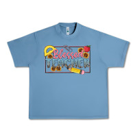 Pebble Blue blessed teacher Urban Heavy Tee - MaliasSmallBusiness