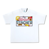 White blessed teacher Urban Heavy Tee - MaliasSmallBusiness
