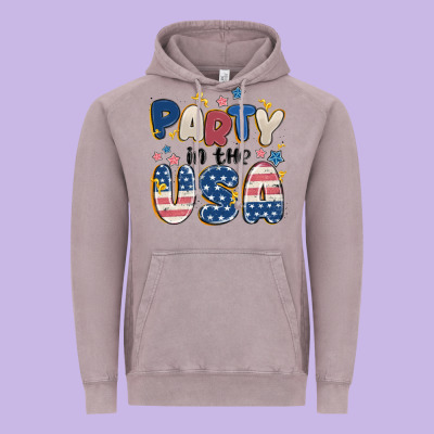 Party In The Usa Vintage Hoodie Designed By Maliassmallbusiness