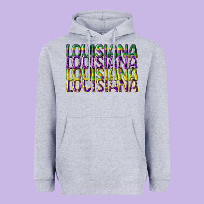 Louisiana Mardi Gras Heavyweight Hoodie Designed By Cowgirlartshop