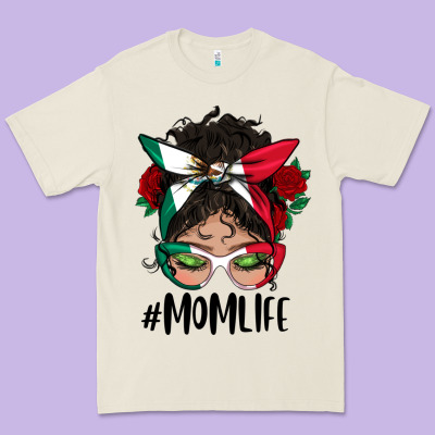 Mexican Mom Life Messy Bun Mama Premium Tee Designed By Bundleandbundleshop