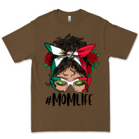 Cacao mexican mom life messy bun mama Premium Tee - BundleAndBundleShop