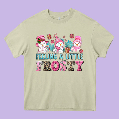 Feelin' A Little Frosty Heavy Core Tee Designed By Adodesignshop