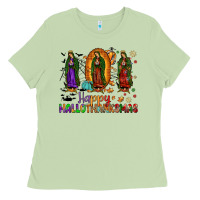 Our Lady Of Guadalupe Happy Hallothanksmas Ladies Tee | Teevron