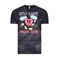 Cloud Black self love social club Vintage Tee - MaliasSmallBusiness