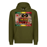 Army Green i am black history Premium Hoodie - CowGirlArtShop