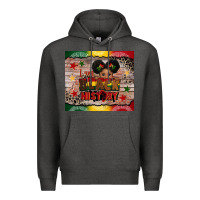 Charcoal Heather i am black history Premium Hoodie - CowGirlArtShop