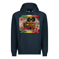 Navy i am black history Premium Hoodie - CowGirlArtShop