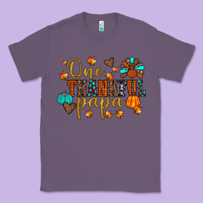 One Thankful Papa Classic Tee Designed By Jahusdesignshop