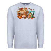Heather Grey hay fall Premium Sweatshirt - CowGirlArtShop