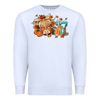 White hay fall Premium Sweatshirt - CowGirlArtShop