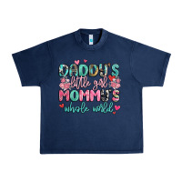 Navy daddy's little girl mommy's whole world Urban Heavy Tee - MaliasSmallBusiness