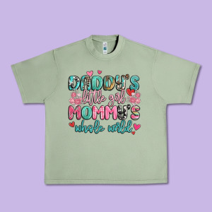 Daddy's Little Girl Mommy's Whole World Urban Heavy Tee Designed By Maliassmallbusiness
