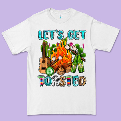Let's Get Toasted With Camp Fire Premium Tee Designed By Adodesignshop