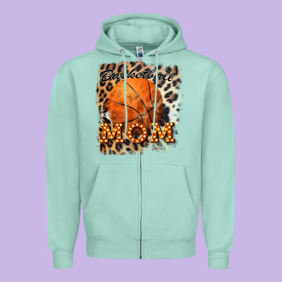 Basketball Mom Zipper Hoodie Designed By Bettercallsaul