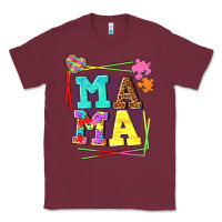 Burgundy Autism Mama Classic Tee - NancyCooperArtShop