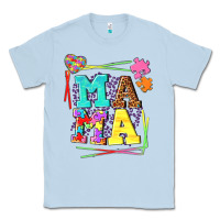 Dusty Blue Autism Mama Classic Tee - NancyCooperArtShop