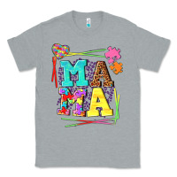 Heather Grey Autism Mama Classic Tee - NancyCooperArtShop
