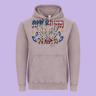 American Mama Vintage Hoodie Designed By Maliassmallbusiness