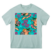 Arona valentines day cupid and neon heart seamless pattern Heavy Core Tee - BundleAndBundleShop
