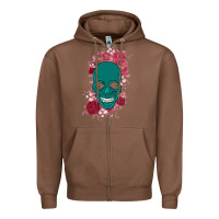 Chestnut Skull with flowers Zipper Hoodie - Bettercallsaul