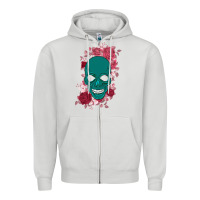 Dove Grey Skull with flowers Zipper Hoodie - Bettercallsaul
